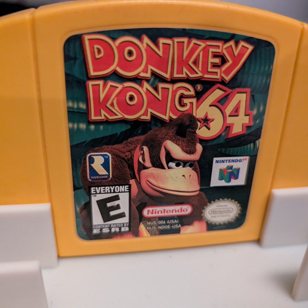 Nintendo Yellow Donkey Kong 64 Game Cartridge